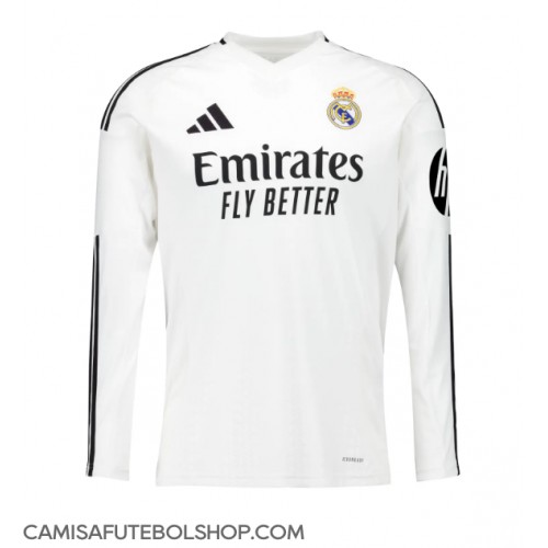 Camisa de time de futebol Real Madrid Replicas 1º Equipamento 2024-25 Manga Comprida